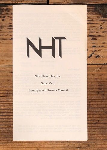 Nht model superzero speaker - model,
