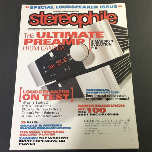 Stereophile magazine november - stereophile,
